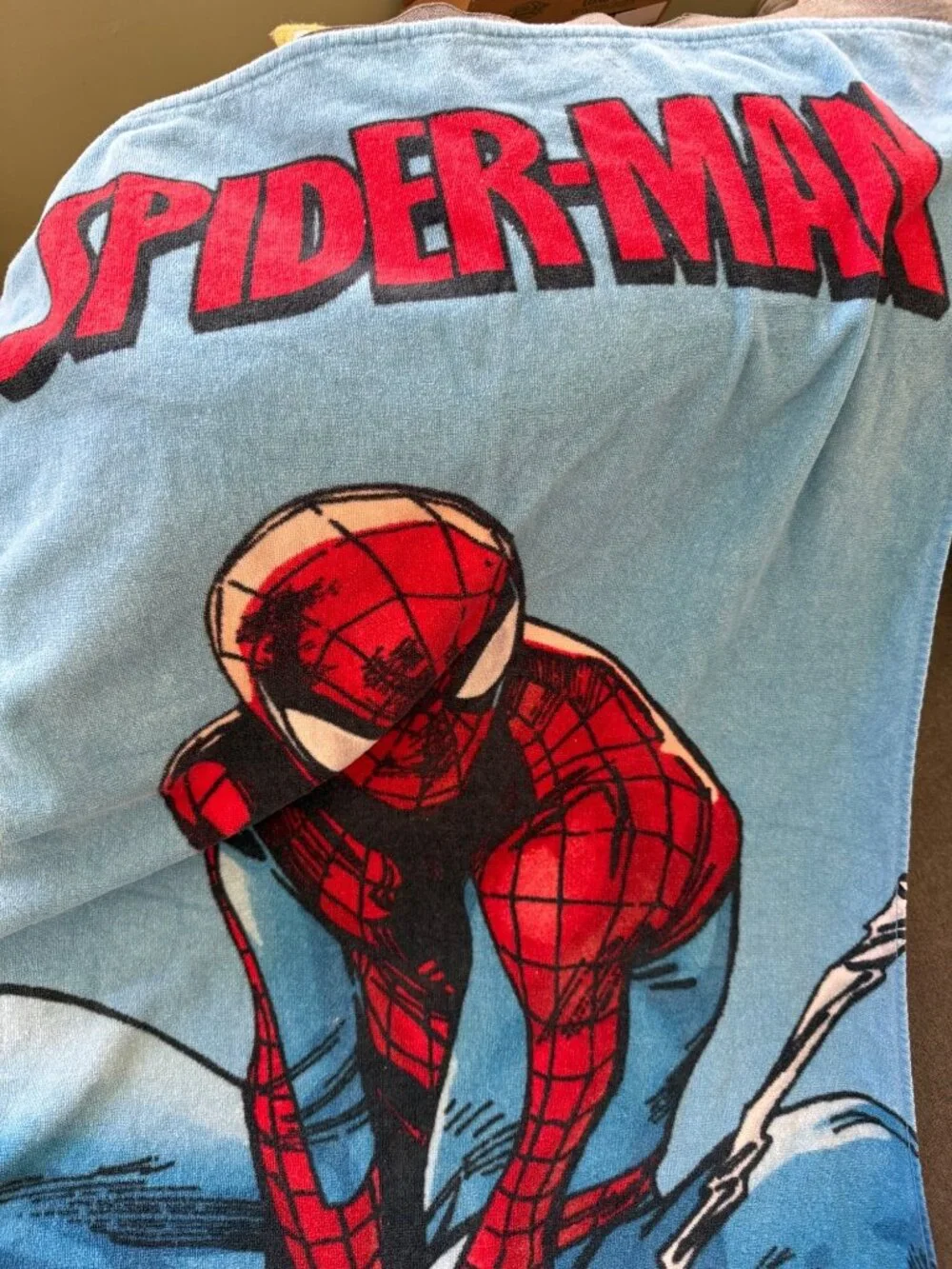 Marvel Spider-Man Cotton Beach Towel Red & Blue Web-Slinger Design 28